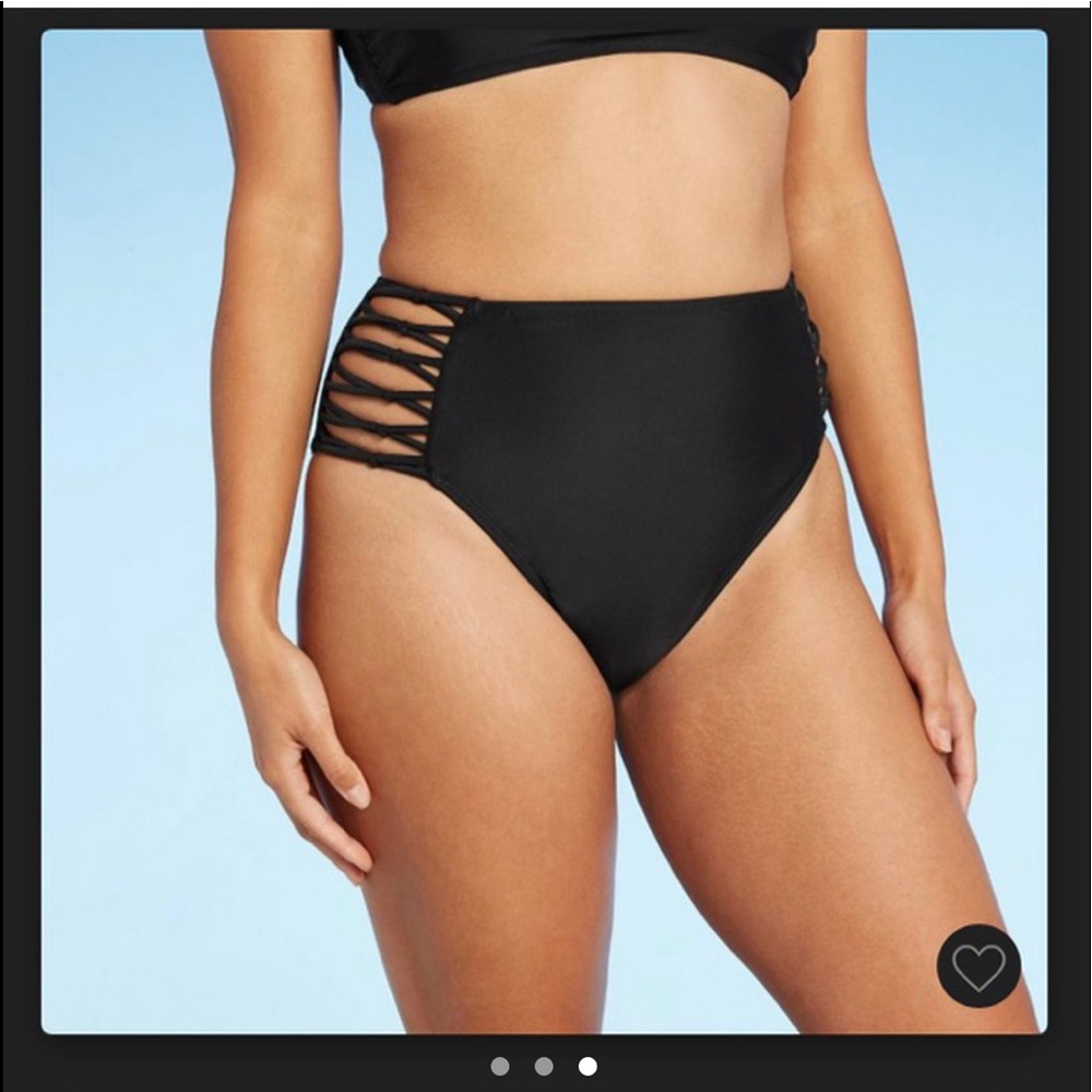 Target high waisted bikini bottoms with cutouts